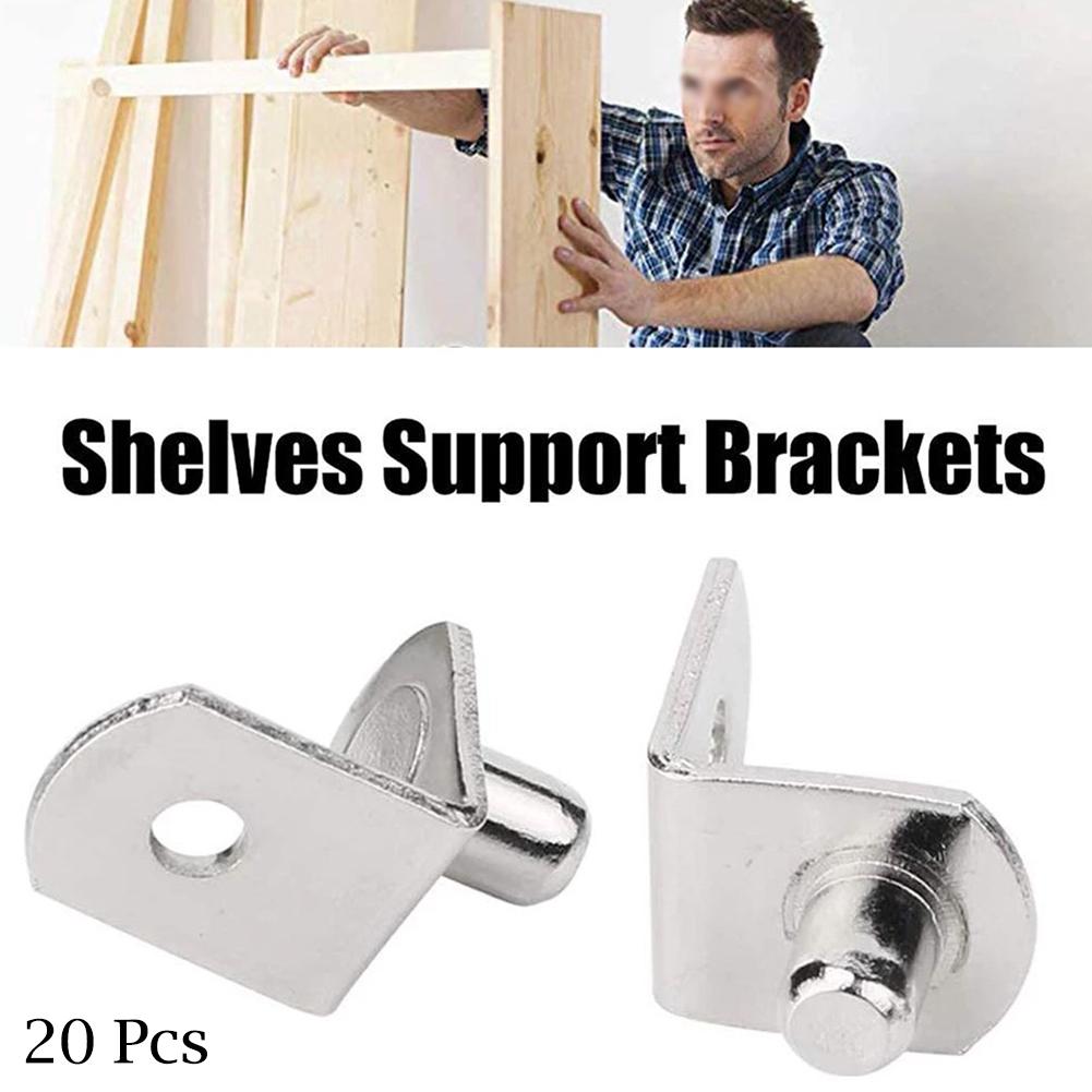 Bracket Studs Pegs Shelf Support Peg Cabinet Furniture Home Silver Stronge Support 16.5x16x12.8cm 20Pcs 6mm Hard