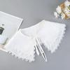 Linbaiway Fake Collar Scarf for Women Shirt Detachable Collars Sweet Lace White False Collar Faux Col Female Nep Kraagie