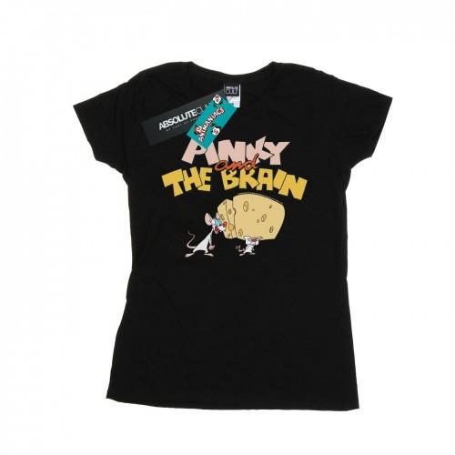 Animaniacs Womens/Ladies Pinky And The Brain Cheese Head Cotton T-Shirt