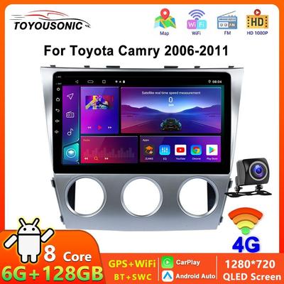 TOYOUSONIC 10-дюймовый 2 din мультимедийный плеер стерео для Toyota Camry 2006-2011 Carplay Android Auto Car Radio 4G GPS DSP FM BT