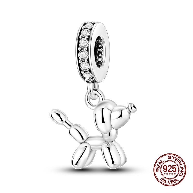 Real 925 Sterling Silver Chocolate Pizza Cake Fries Food Charms Beads Fit 925 Original Bracelets DIY Cute Jewelry Gifts