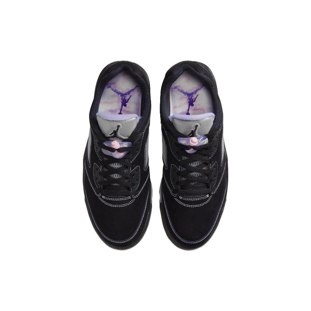 Мужские кроссовки Air Jordan 5 Retro Low Dongdan Black White Lilac-Ice DX4355-015