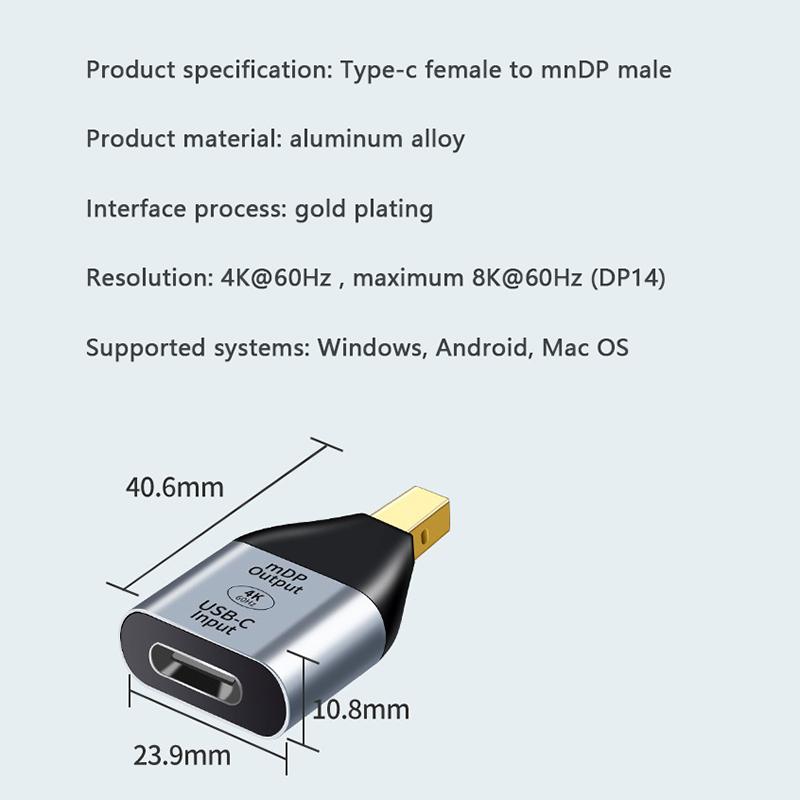 Usb C To Dp/Mini Dp/Vga/Rj45/-совместимый адаптер Usb Type C 8K/4K/1080P Video 1000Mbps Lan Ethernet Converter для Macbook