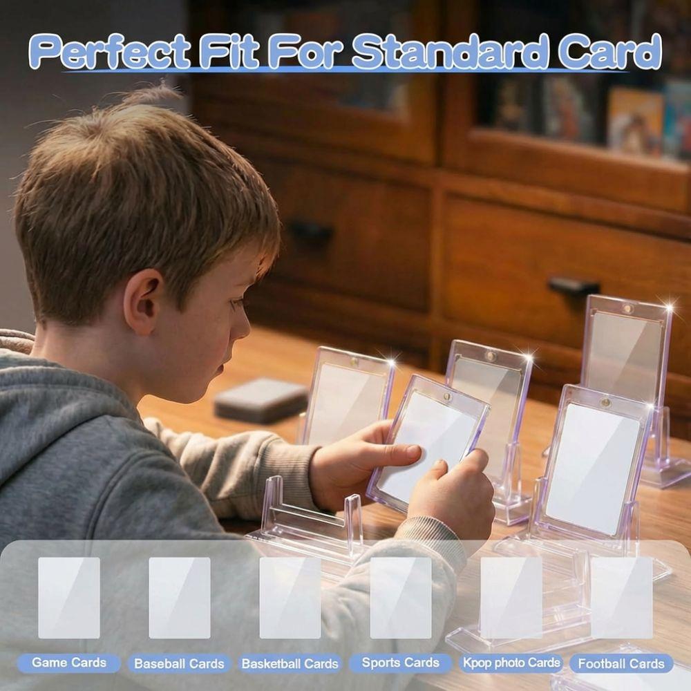 Acrylic MTG Cards Holder 35pt Card Protector Portable Trading Card Stand Collector Display