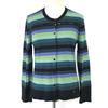 SONIA RYKIEL Border Pattern Wool Cardigan Size 40 Women’s L Multicolor(USED)