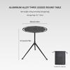 Outdoor Folding Camping Table Aluminium Alloy Telescopic Round Table With Light Pole Height Adjustable Outdoor Picnic Tables