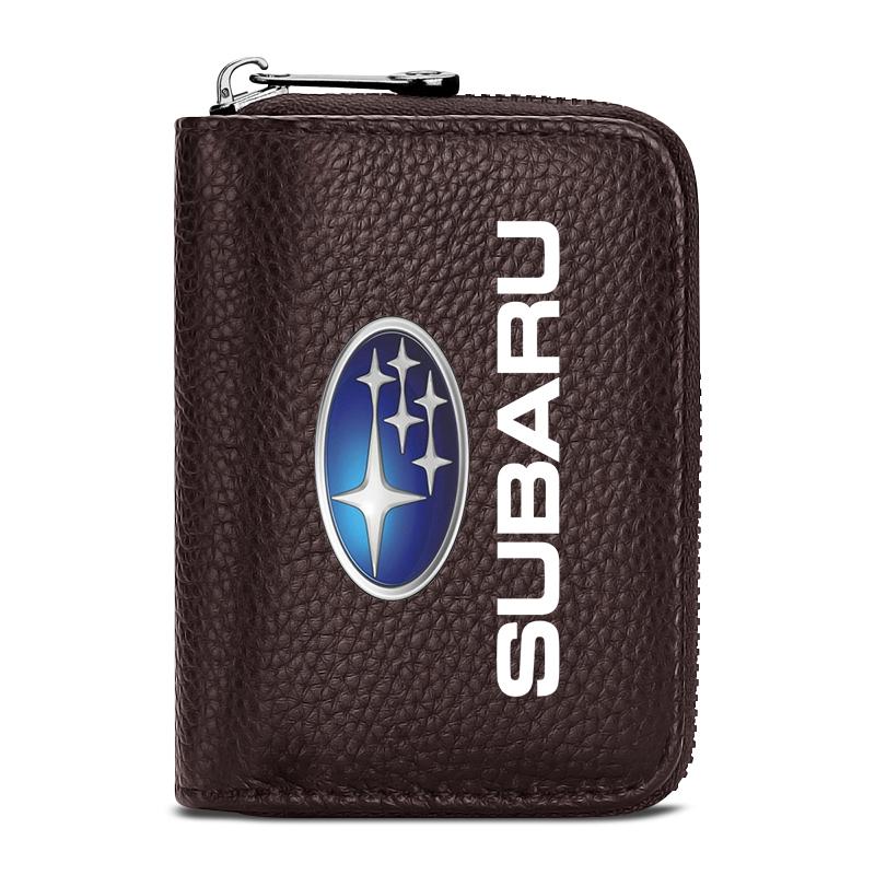 Кошелек из натуральной кожи для водительского удостоверения, ID-карты, банковских карт для Subaru Forester Impreza Outback Legacy Tribecacar WRC XV