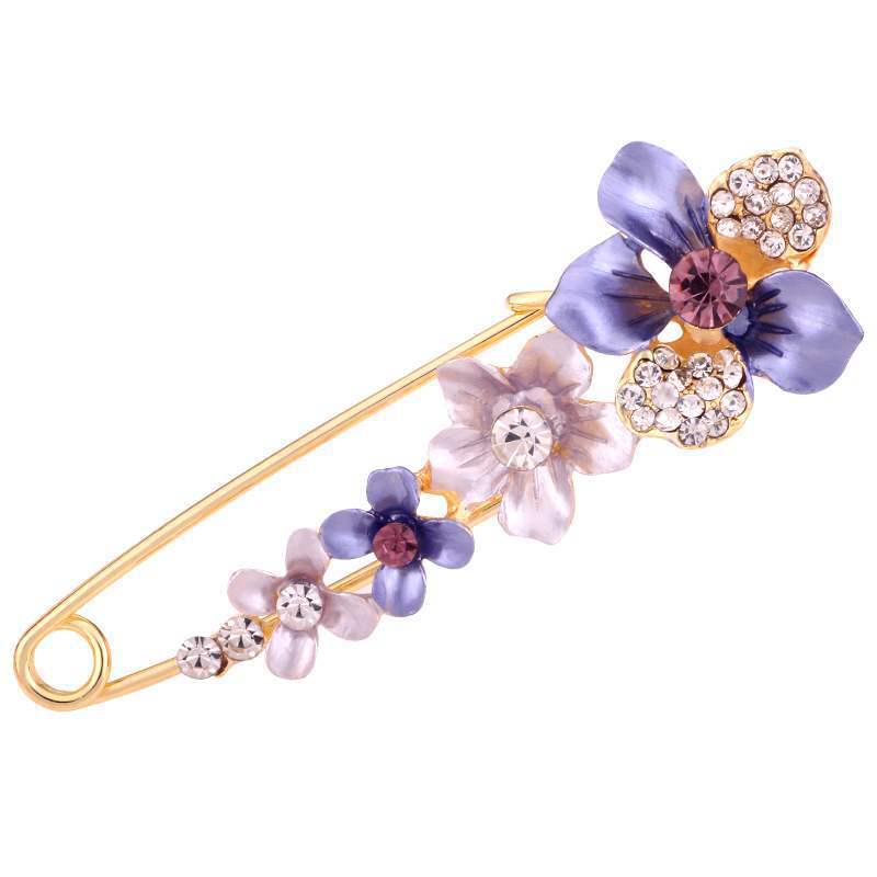 Tulip Corsage Safety Pin Brooch - Anti-Exposure Lapel Pin for Cardigans and Coats