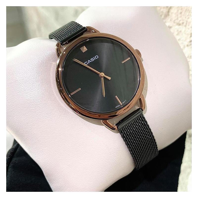 Casio Серия STANDARD модный тренд business casual классический стрелочный циферблат кварцевый механизм ионно-покрытый ремешок японский и корейский LTP-E415MBR-1CDF