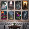 Bloodborne Видеоигра металлический Декор Постер Винтажная Жестяная Табличка Металлическая Табличка Декоративная Табличка для Паба Бара Мужской Пещеры Клуба Настенное Украшение