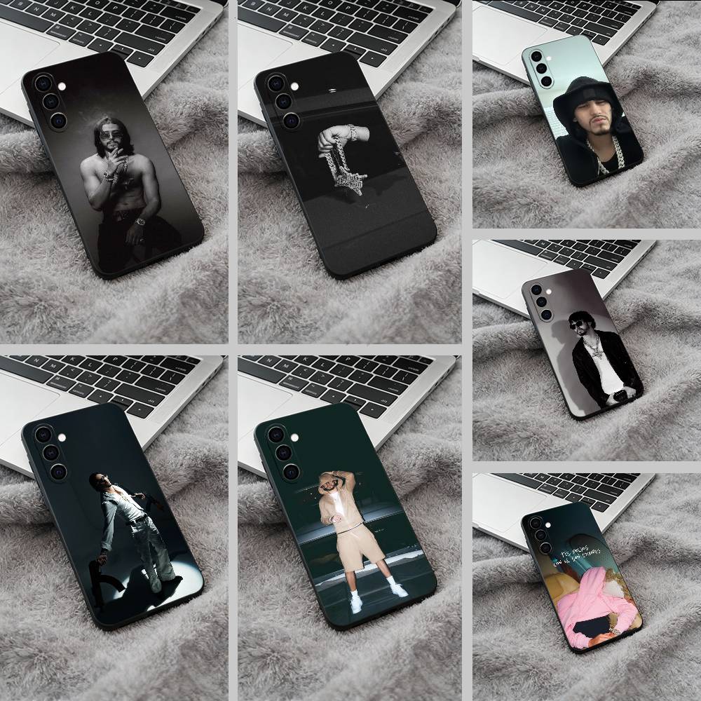 Rapper-Clarent Black Soft Silicone Phone Case for Samsung Galaxy A73, A71, A72, A70, A53, A52, A51