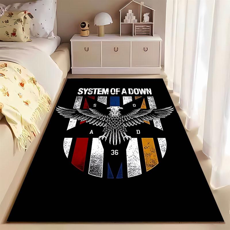 System of a Down Eagle Logo suitable as a non-slip mat for the living room or bedroom sofa