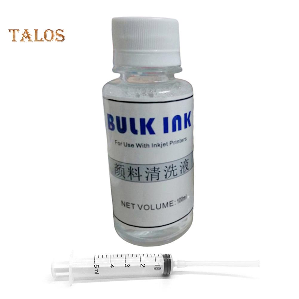 Talos 100ml Cleaning Fluid Dye Cleaner for Epson for Canon for Brother Inkjet Printer