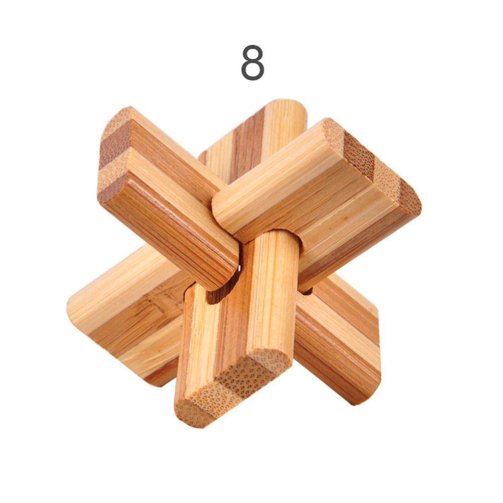 Wooden Small Interlocking IQ Game Puzzle Toy Brain Teaser Classic Toys Kong Ming Lock
