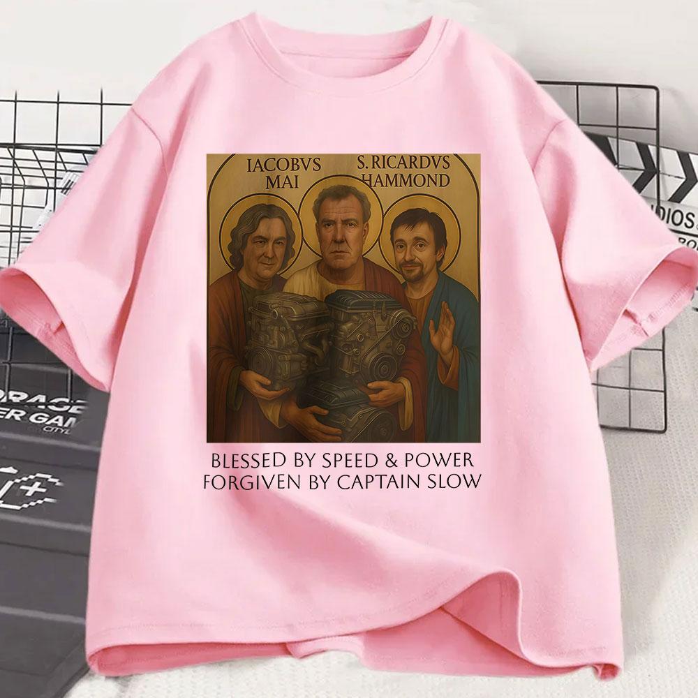 Футболка Gear Holy Trinity Футболка-трибьют Джереми Кларксону Хаммонду Мэю The Grand Speed Power Church Забавная футболка для автоэнтузиаста