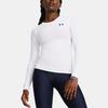 Under Armour HeatGear® OG Логотип Принт Круглый вырез Облегающий крой Длинный рукав Топ для тренировок Женские топы Белый 1387697-100