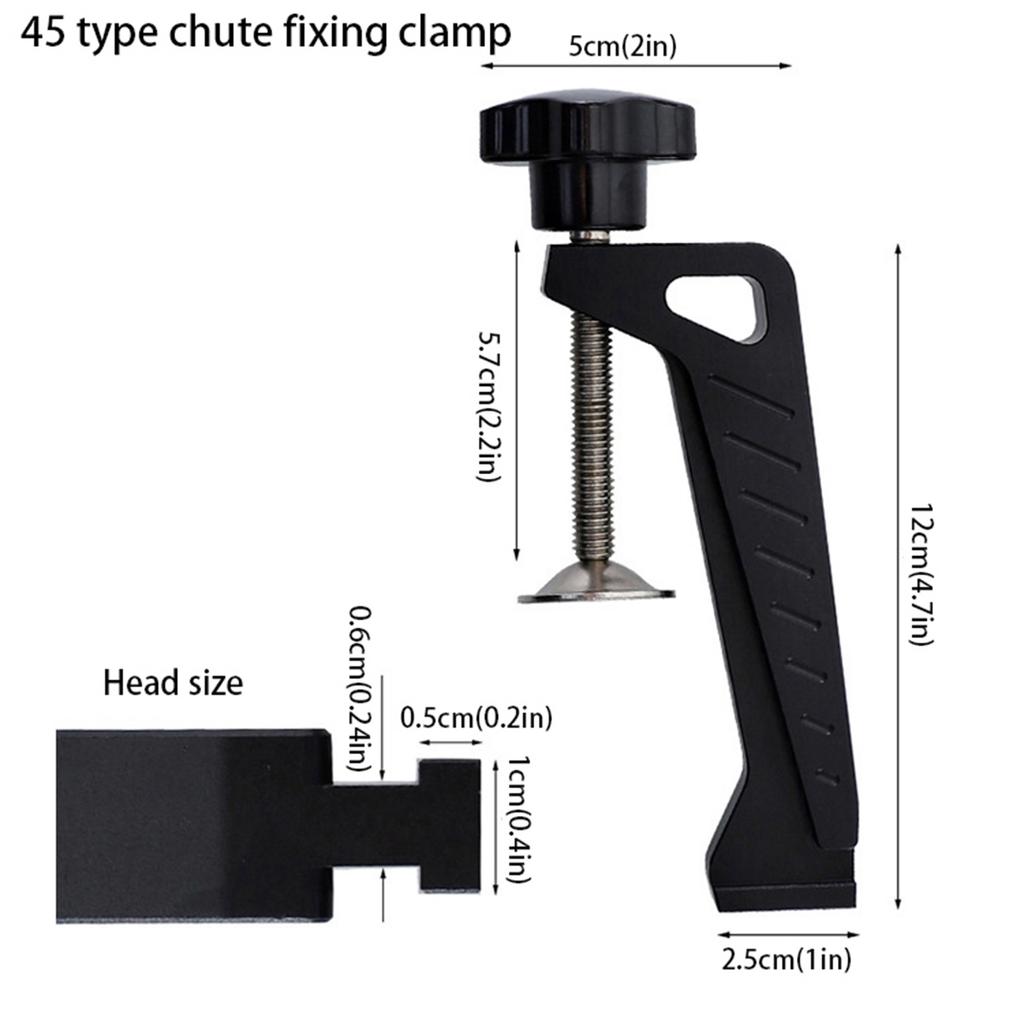 T Slot Track Hold Down Clamps Woodworking Rail Handle Retaining Milling Clamps for 400‑1200mm Rail