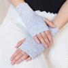 Women Girl Fingerless Sheep Wool Knitted Wool Glove Half Mitten Exposed Finger Wrist Gloves