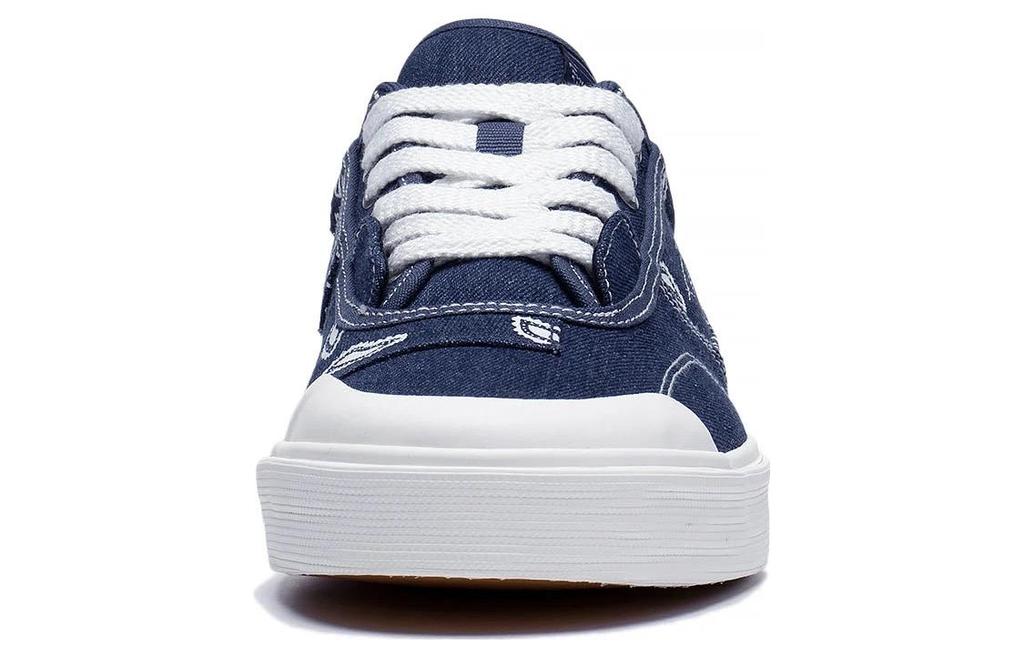 Li Ning 50/50 Fabric Slip Resistant Abrasion Resistant Low top Skateboard Shoes Men's Blue White AECT011-2