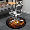 1pc Flame Swirl Design Chair Carpet for Office, , Non-slip carpet, Very suitable for offices, farmhouses,Outdoor carpet yy251120021