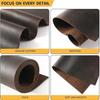Coffee-brown stiff 2mm genuine oil-waxed crazy horse leather, full-grain cowhide for crafting vintage-style backpacks, wallets,