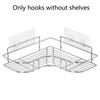 Wall Mounted Adhesive Hook Under Wire Shelf Rack Hanger Holder Clamp Organizer