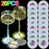 Battery Powered LED Coaster Lights Luminous Drinking Glass Cup Mats Lamp Wine Bottles Coaster Cushion Nightclub Bars Party Decor