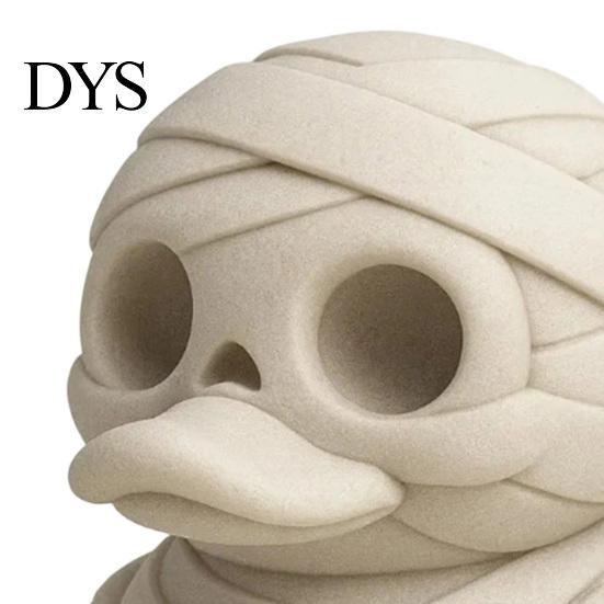 Holiday Gift for Friends Miniature Mummy Animal Figurine, 3D Printed Pig Chicken Dino Duck Small Plastic Figures Cat Statue, Spooky Cute Desk
