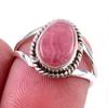 Natural Rhodochrosite Gemstone 925 Solid Sterling Silver Jewelry Ring S.6 T4o33