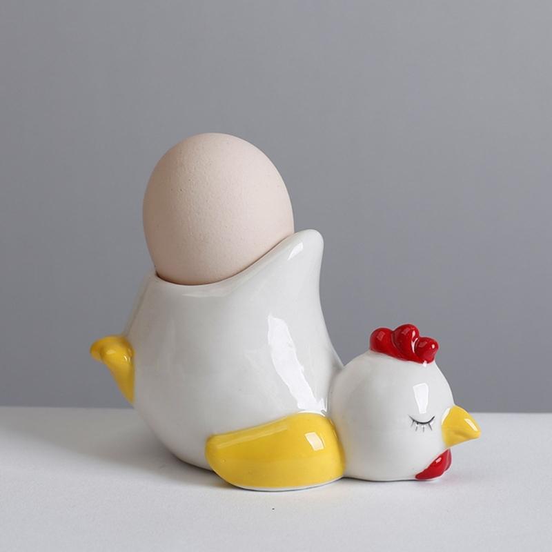 Керамические Держатели для Яиц Милые и Прочные Дизайн Курицы или Утки Лоток для Яиц Идеально Подходит для Семейных Завтраков или Встреч с Друзьями