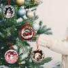 Рождественские украшения круглые снеговики/овцы/машины деревянные украшения 2D плоские рождественские елки подвесные украшения для праздничного декора