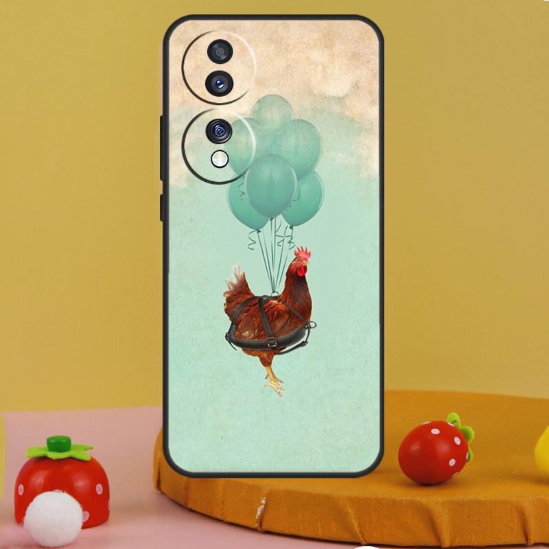 Мультяшный Чехол Курица Петух Для Honor 200 Pro X9a X9c X8a X7a X6a X7 X8 X9 X8b X9b 50 70 90 Magic 5 6 Lite Чехол