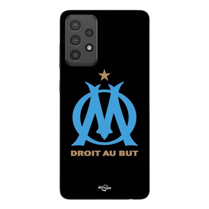 Coque de téléphone - MANIACASE - Samsung Galaxy A53 - Logo OM Olympique de Marseille - Noir - Souple