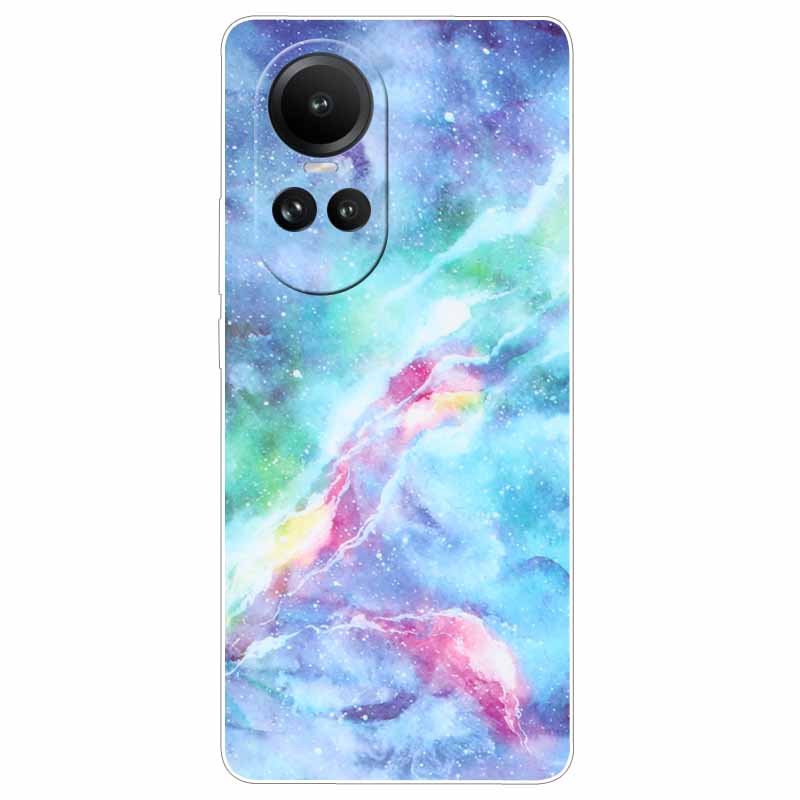 Чехол для Oppo Reno 10 5G CPH2531 Силиконовый Расписной Кот Животные ТПУ Мягкий Мраморный Coque для Oppo Reno10 Pro 5G CPH2525 Чехол для Телефона