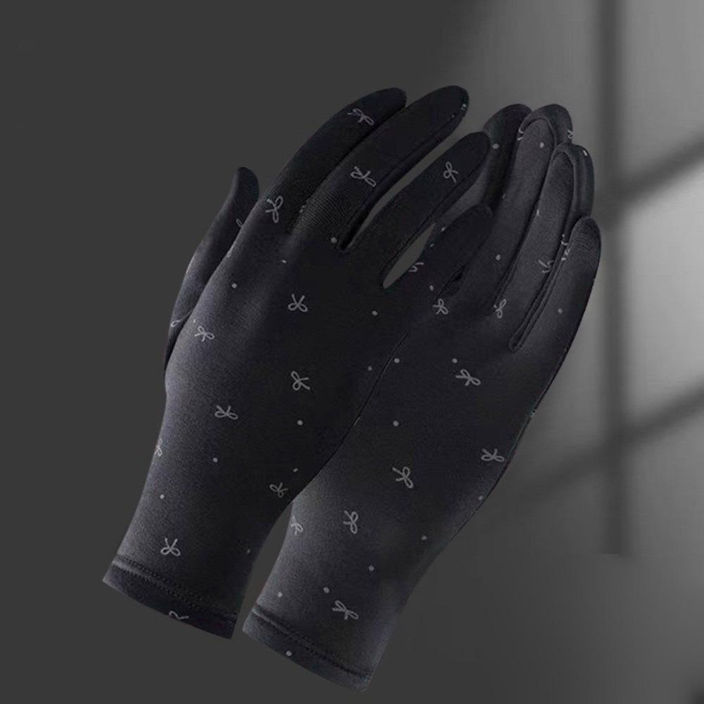 Full Finger Winter Gloves Bow Printed Skiing Gloves New Full Finger Gloves Girls