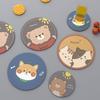 Bear Dog Cat Coasters Round Bowl Dish Pot Mats Special Design Table Mat Home Kitchen