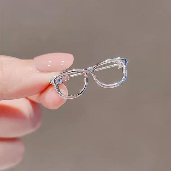 Женская брошь, очки, форма декора, изысканный противоскользящий износостойкий воротник пальто, шляпа, шарф, украшение, булавка для одежды, украшения для одежды