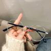 Fashion Metal Polygons Anti Blue Light Glasses Women Vintage Computer Eye Protection Eyeglasses Round Plain Spectacles