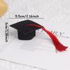 5pcs Graduation Cap Cake Toppers Baccalaureate Gown Graduation Party Cupcake Decorations Small Grad Hat Graduation Season Party