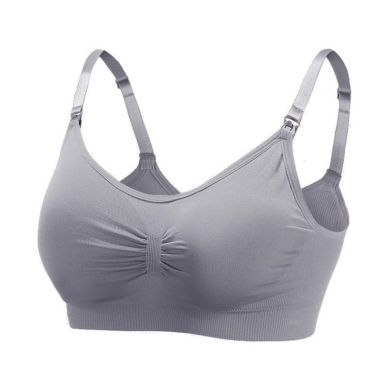 High Quality Single Handed Front Buckle Nursing Bra Breathable Women Breastfeeding Underwear Seamless Maternity Bra Push Up