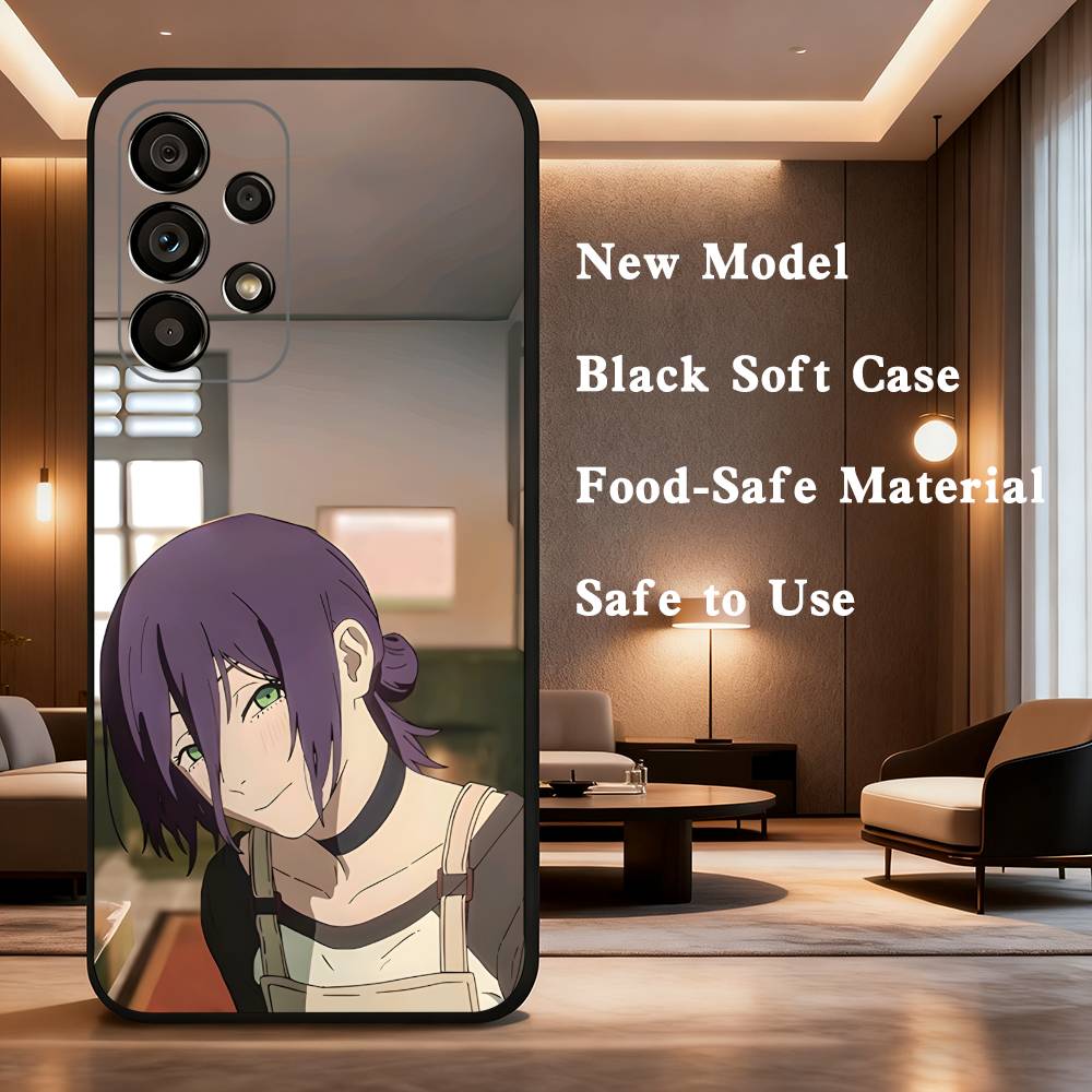 C-Chainsaw M-Man Reze Phone Case For Samsung Galaxy A73,31,32,72,41,53,52,71,22,5G,Note,J7,8,9 Soft Black Cover