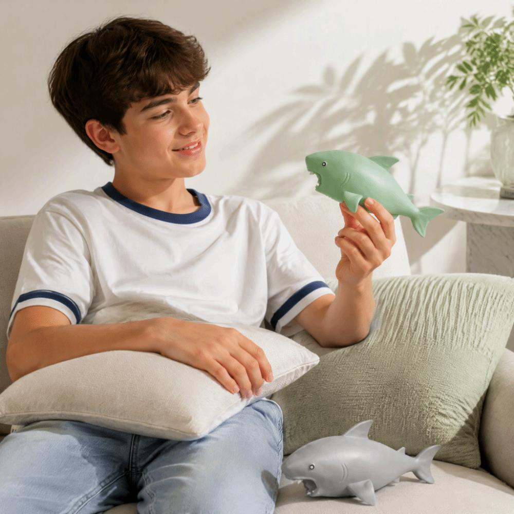 Slow Rebound Shark Fidget Toy Slow Rising Giant Shark Sensory Toy Home Decoration