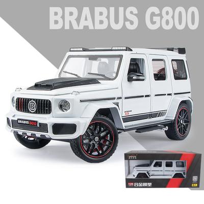 1:24 масштаба Brabus G800, модель из сплава, литая под давлением машина, игрушка, звуковой свет, коллекция для любителей автомобилей, детский подарок на день рождения, металлические игрушки для мальчиков