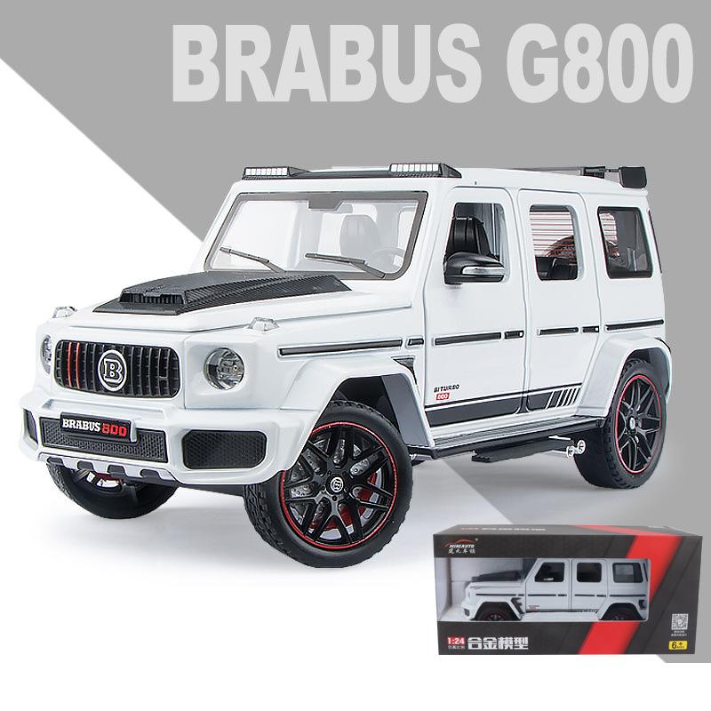 1:24 масштаба Brabus G800, модель из сплава, литая под давлением машина, игрушка, звуковой свет, коллекция для любителей автомобилей, детский подарок на день рождения, металлические игрушки для мальчиков