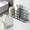 Быстросохнущий держатель для зубных щеток Многофункциональный стеллаж для хранения на столешницах в ванной комнате Бытовая техника