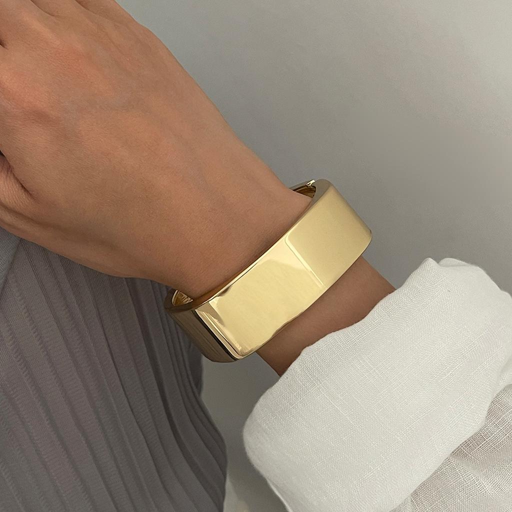 Accessories Exaggerated Geometric Smooth Open Bracelet Bracelet New Personality Hip Hop Style Temperament Bracelet