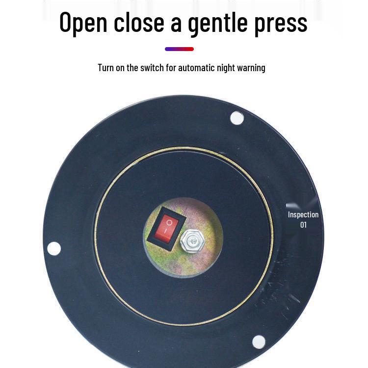 Solar-Powered Magnetic LED Strobe Light for Construction and Night Parking