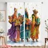 2 шт., 2D печать на плоскости Креативные шторы Три мудреца с дарами Универсальная ткань (без удилища) Украшения для улицы