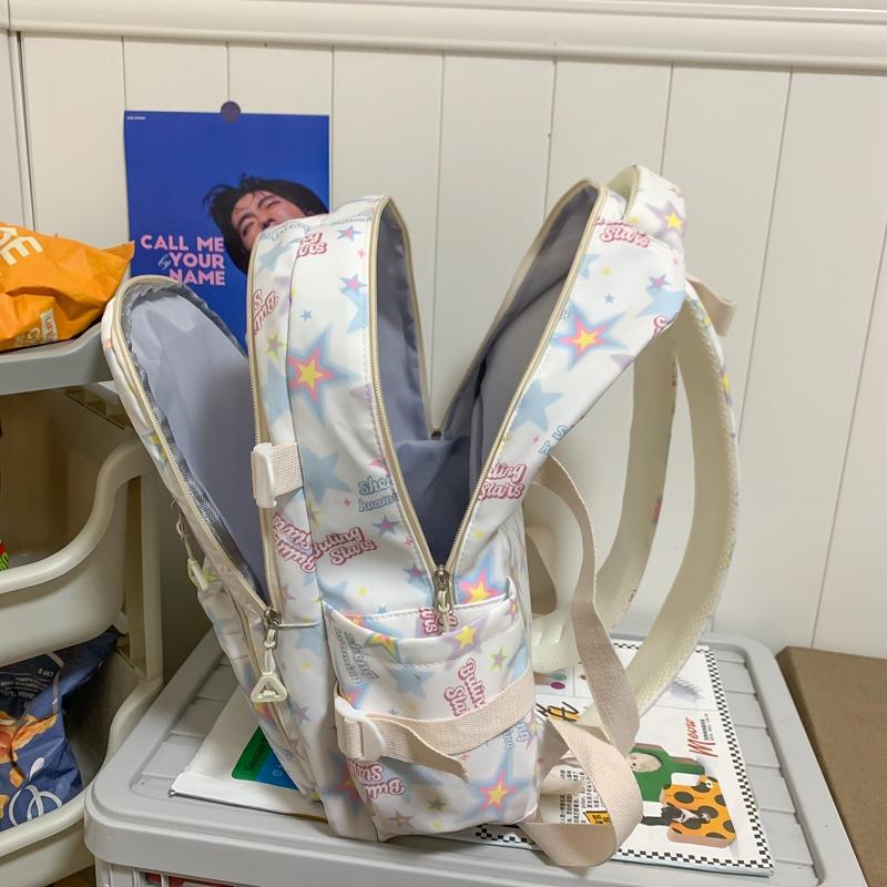 Школьный рюкзак для ученицы средней школы, рюкзак большой емкости с принтом