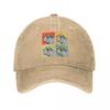 Capybaras Retro Animal Lover Caps Vintage Distressed Washed Hats Cap Outdoor Running Gollff Adjustable Fit Cap